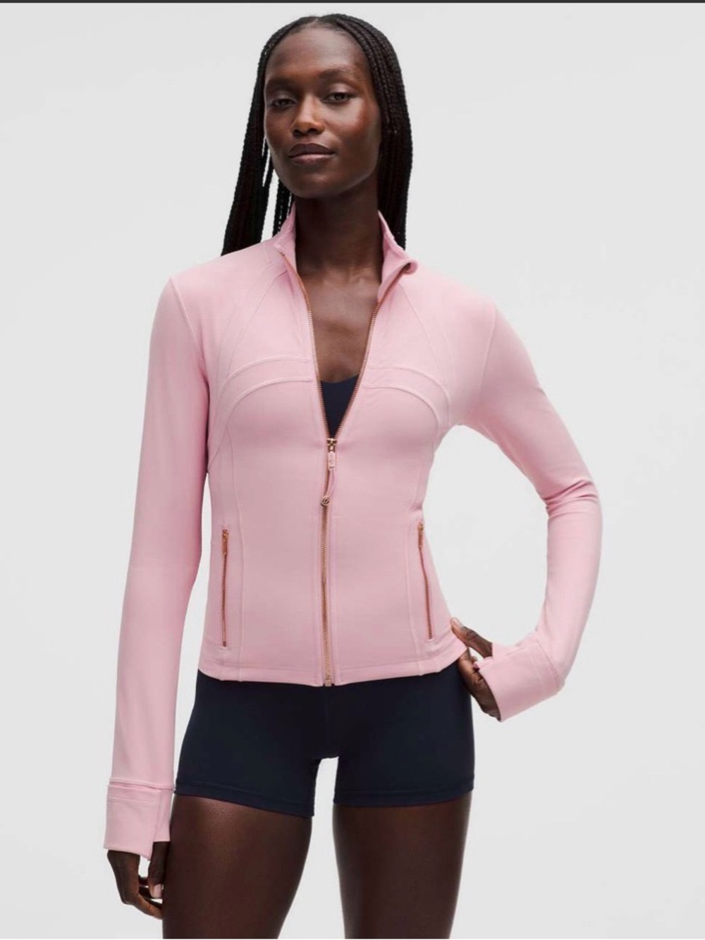 NWT Lululemon Define Cropped Jacket *Nulu
Pink Haze / Rose Gold / Rose Gold